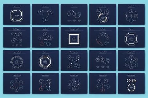 Infographic vector brochure elements for business illustration Illustrazione stock