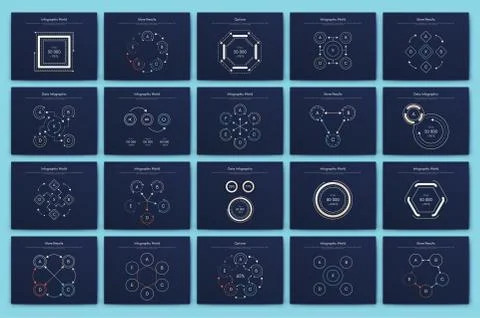 Infographic vector brochure elements for business illustration 스톡 일러스트