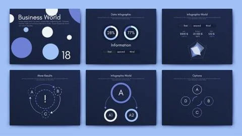 Infographic vector brochure elements for business illustration Stock Illustration