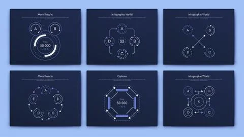 Infographic vector brochure elements for business illustration 스톡 일러스트