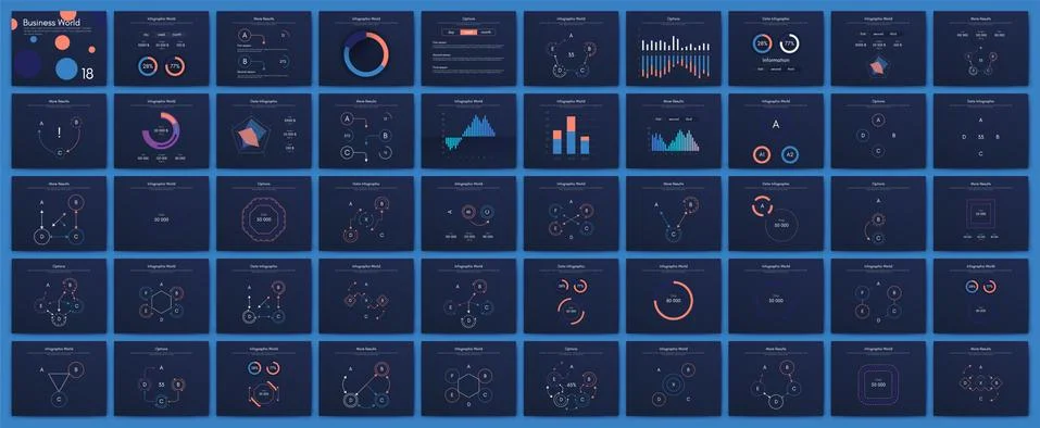 Infographic vector brochure elements for business illustration Stock Illustration