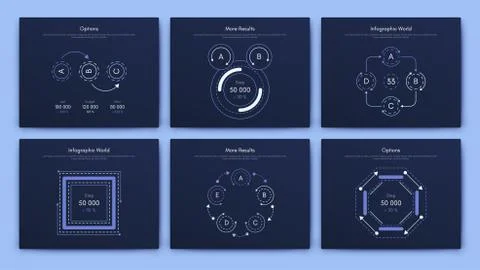 Infographic vector brochure elements for business illustration Illustrazione stock