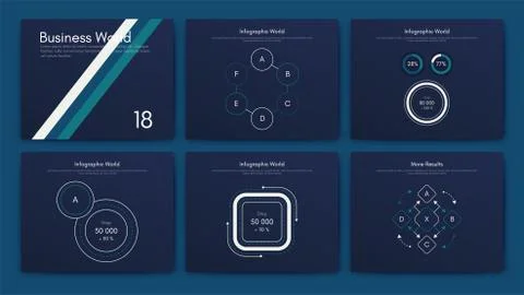 Infographic vector brochure elements for business illustration 스톡 일러스트