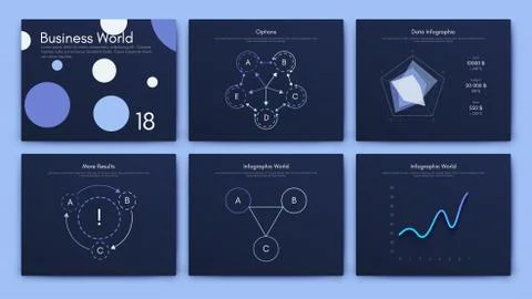 Infographic vector brochure elements for business illustration 스톡 일러스트