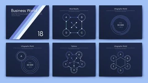 Infographic vector brochure elements for business illustration Illustrazione stock