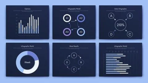 Infographic vector brochure elements for business illustration Illustrazione stock