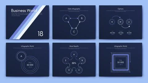 Infographic vector brochure elements for business illustration Stock Illustration
