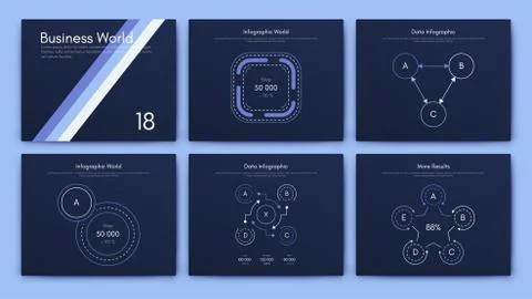 Infographic vector brochure elements for business illustration Stock Illustration
