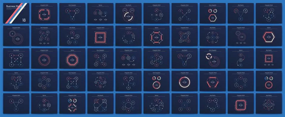 Infographic vector brochure elements for business illustration Stock Illustration