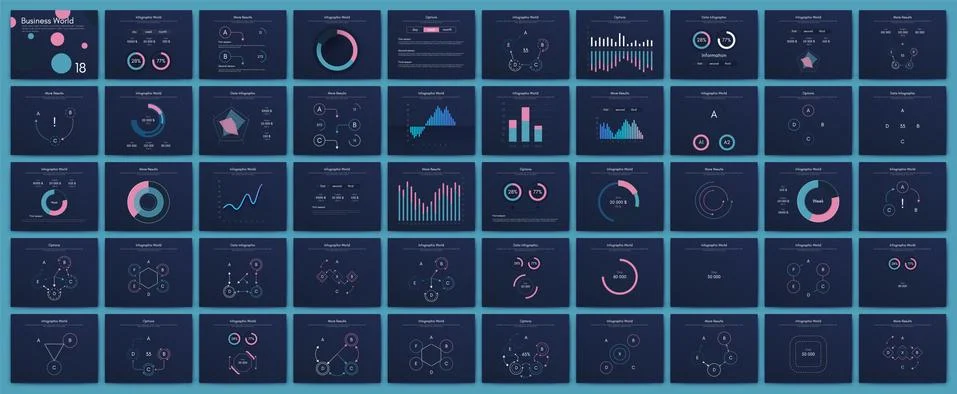 Infographic vector brochure elements for business illustration イラスト素材