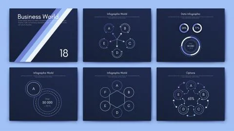 Infographic vector brochure elements for business illustration 스톡 일러스트