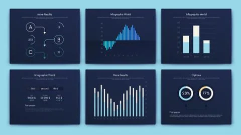 Infographic vector brochure elements for business illustration Stock Illustration