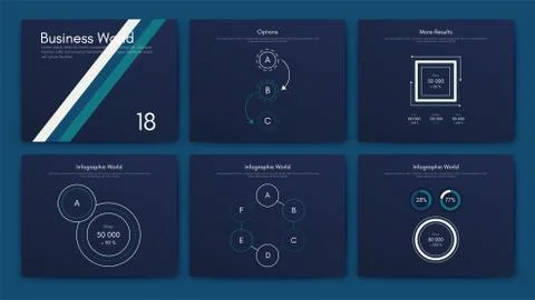 Infographic vector brochure elements for business illustration Illustrazione stock