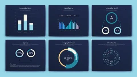 Infographic vector brochure elements for business illustration Stock Illustration