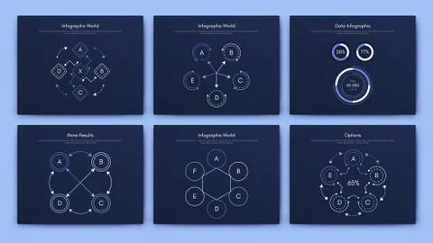 Infographic vector brochure elements for business illustration 스톡 일러스트
