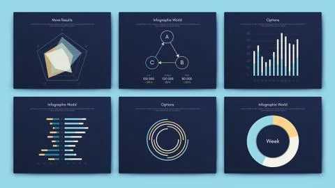 Infographic vector brochure elements for business illustration イラスト素材
