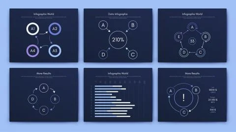 Infographic vector brochure elements for business illustration Illustrazione stock
