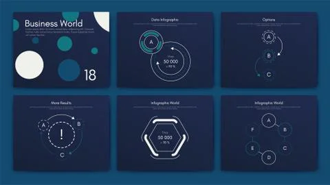 Infographic vector brochure elements for business illustration Stock Illustration