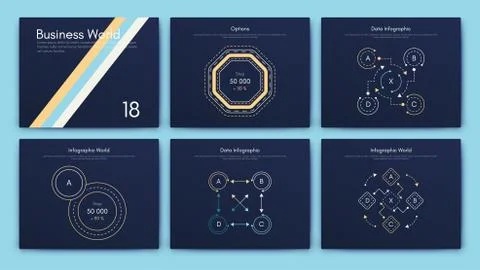 Infographic vector brochure elements for business illustration Stock Illustration