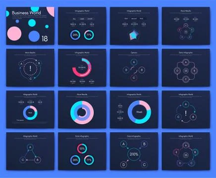 Infographic vector brochure elements for business illustration Illustrazione stock
