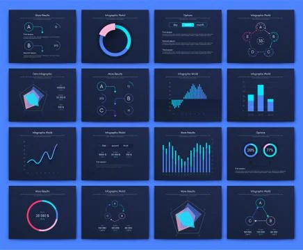 Infographic vector brochure elements for business illustration Stock Illustration