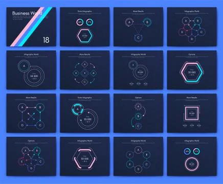 Infographic vector brochure elements for business illustration Stock Illustration