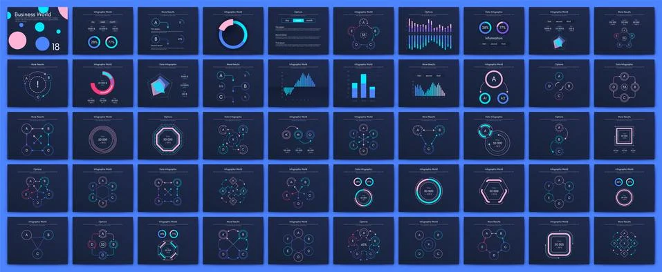 Infographic vector brochure elements for business illustration Illustrazione stock
