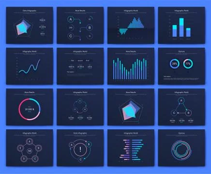 Infographic vector brochure elements for business illustration 스톡 일러스트