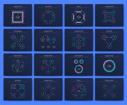 Infographic vector brochure elements for business illustration Stock Illustration
