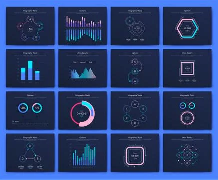 Infographic vector brochure elements for business illustration Stock Illustration