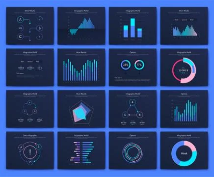 Infographic vector brochure elements for business illustration Stock Illustration