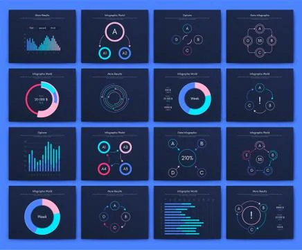 Infographic vector brochure elements for business illustration Illustrazione stock