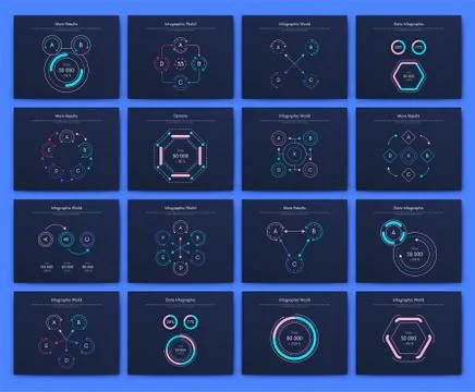 Infographic vector brochure elements for business illustration Illustrazione stock