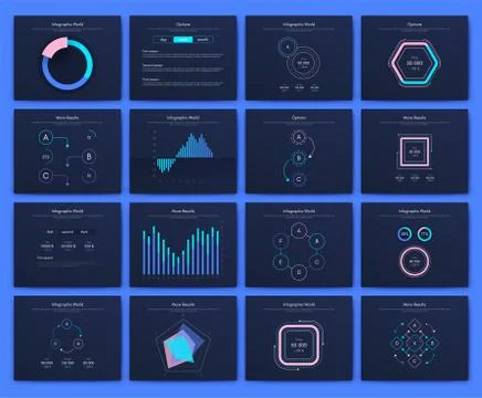 Infographic vector brochure elements for business illustration 스톡 일러스트