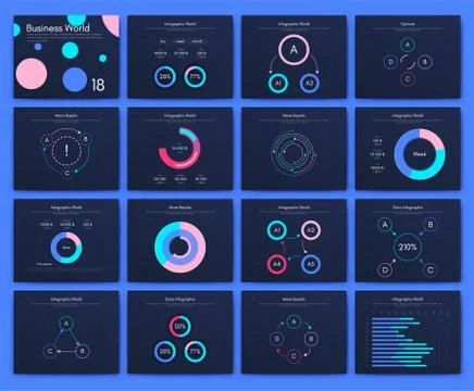 Infographic vector brochure elements for business illustration Stock Illustration