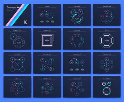 Infographic vector brochure elements for business illustration Stock Illustration