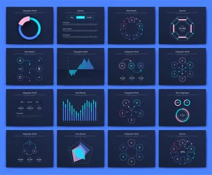 Infographic vector brochure elements for business illustration Stock Illustration