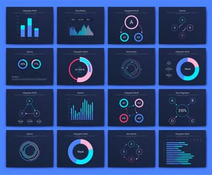 Infographic vector brochure elements for business illustration Illustrazione stock