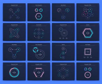 Infographic vector brochure elements for business illustration Illustrazione stock