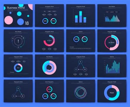 Infographic vector brochure elements for business illustration Stock Illustration