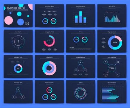 Infographic vector brochure elements for business illustration Stock Illustration