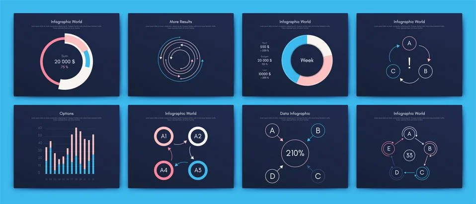 Infographic vector brochure elements for business illustration Illustrazione stock