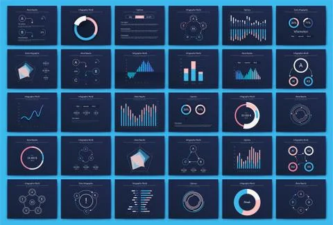 Infographic vector brochure elements for business illustration Illustrazione stock