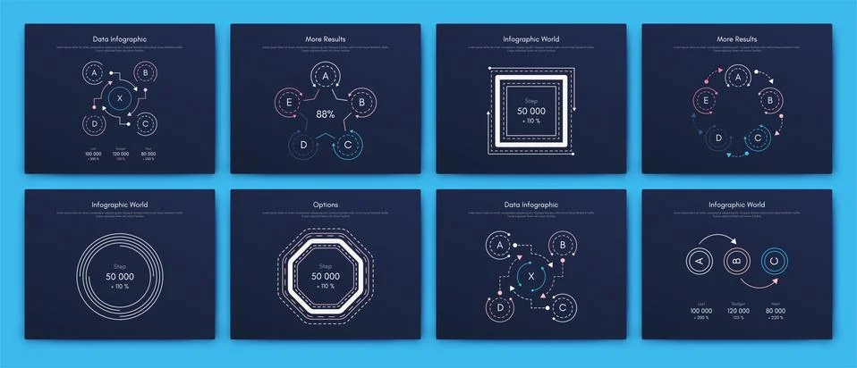 Infographic vector brochure elements for business illustration Illustrazione stock
