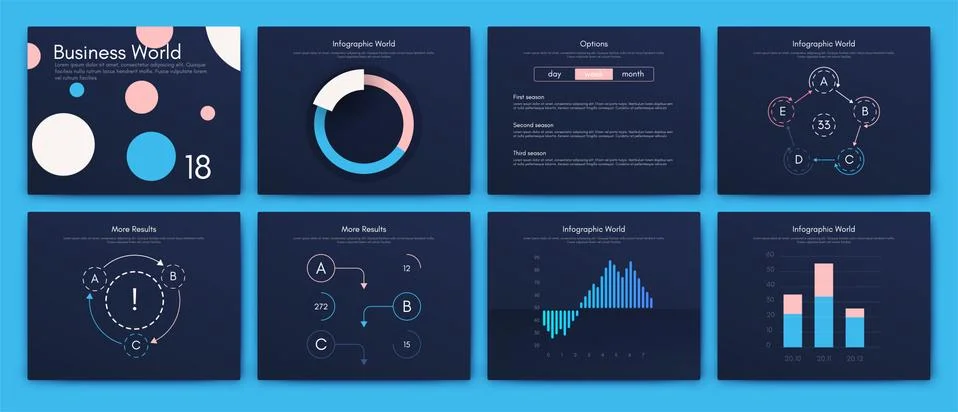 Infographic vector brochure elements for business illustration Stock Illustration