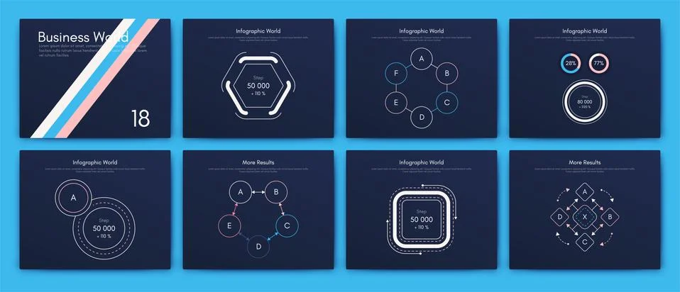 Infographic vector brochure elements for business illustration Stock Illustration