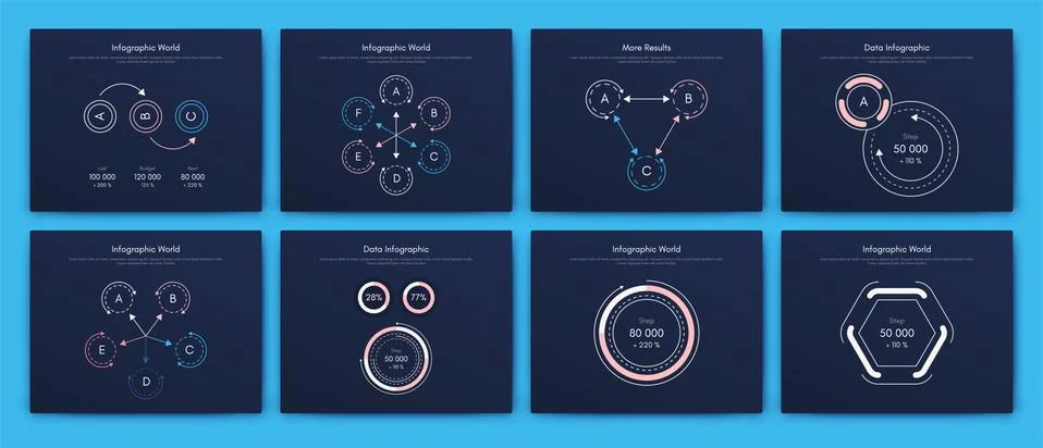 Infographic vector brochure elements for business illustration 스톡 일러스트