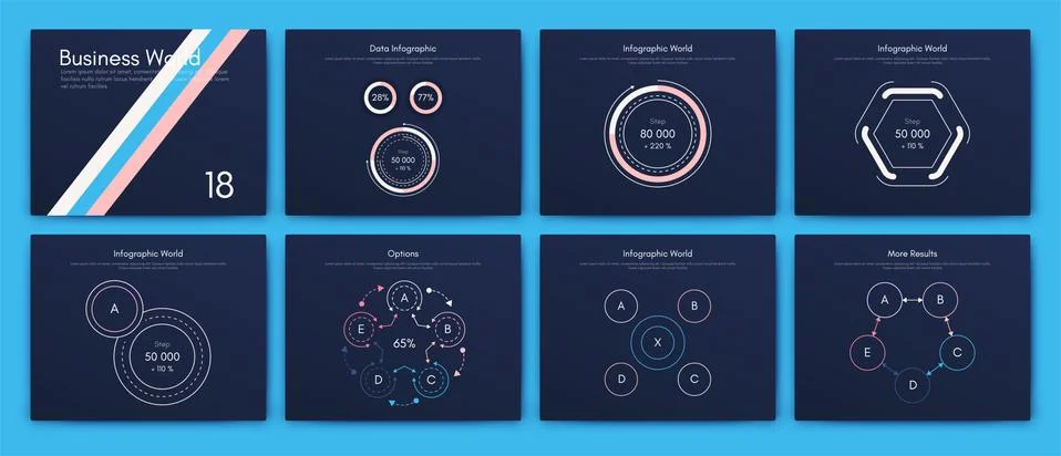 Infographic vector brochure elements for business illustration Stock Illustration