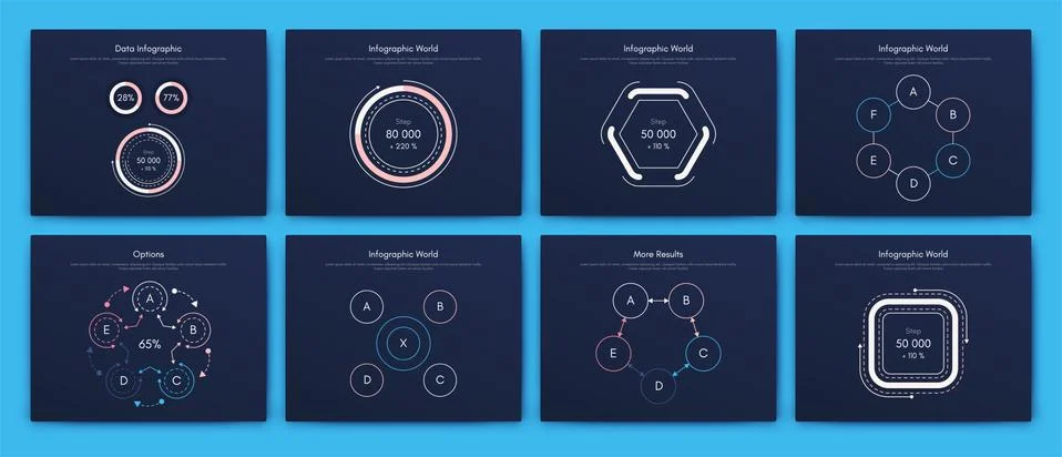 Infographic vector brochure elements for business illustration 스톡 일러스트