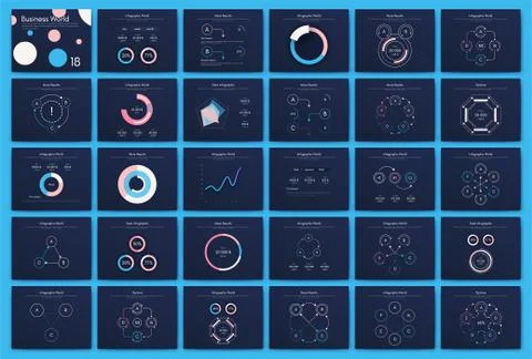 Infographic vector brochure elements for business illustration Stock Illustration
